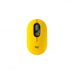 SKI - สกี จำหน่ายสินค้าหลากหลาย และคุณภาพดี | Logitech POP Mouse เม้าส์ไร้สายพร้อมฟังก์ชันปุ่มอิโมจิ - Blast Yellow